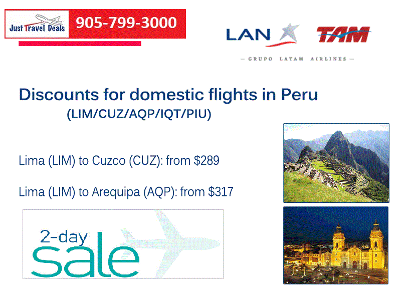 Discount Domestic Flights in Peru